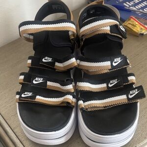 Nike Icon Classic Sandals - Black and Gold